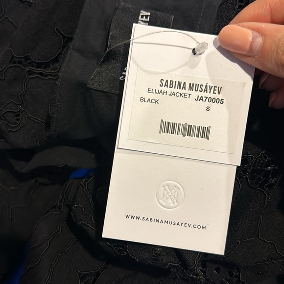 🆕 SABINA MUSÁYEV ELIJAH JACKET BLACK LACE Size S - Picture 9 of 9